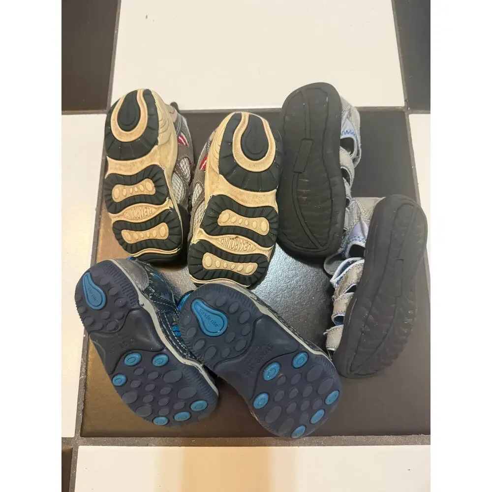 Lot of 3 - Kids size 5M,  Stride Rite + Bullfrogs closed-toe outdoor shoes